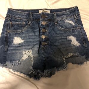 High Waisted Denim Shorts
